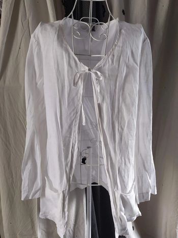 Gilet tunique long blanc Lady Captain