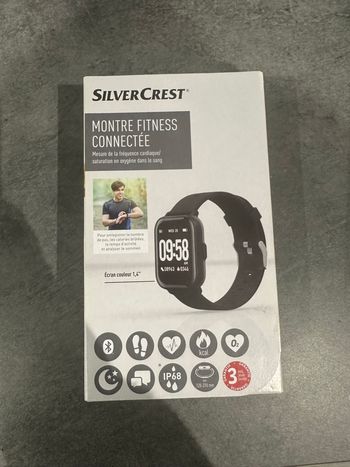 Montre fitness connectée noire Silvercrest