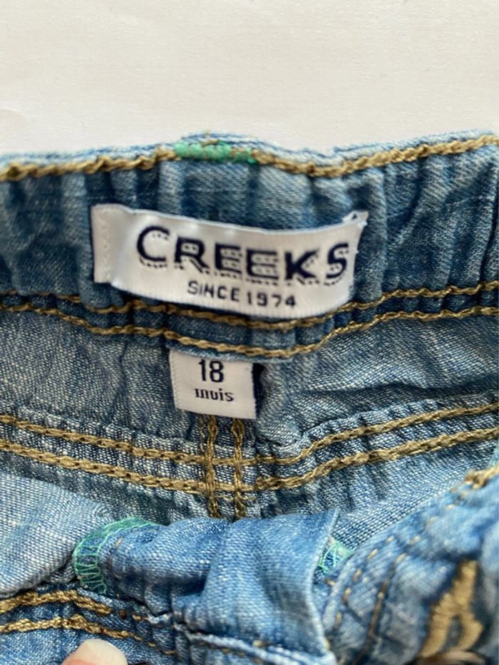 Lot 3 pantalons jeans légers - Creeks, Kimbaloo, In extenso - 18 mois - TBE - photo numéro 3
