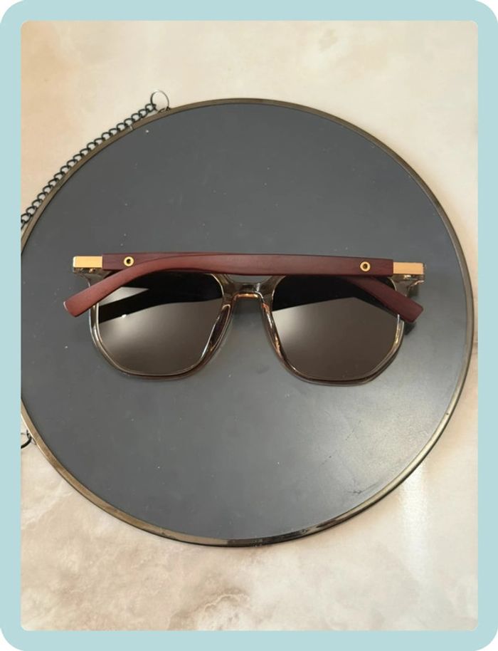 Lunette de soleil marron chocolat - photo numéro 2