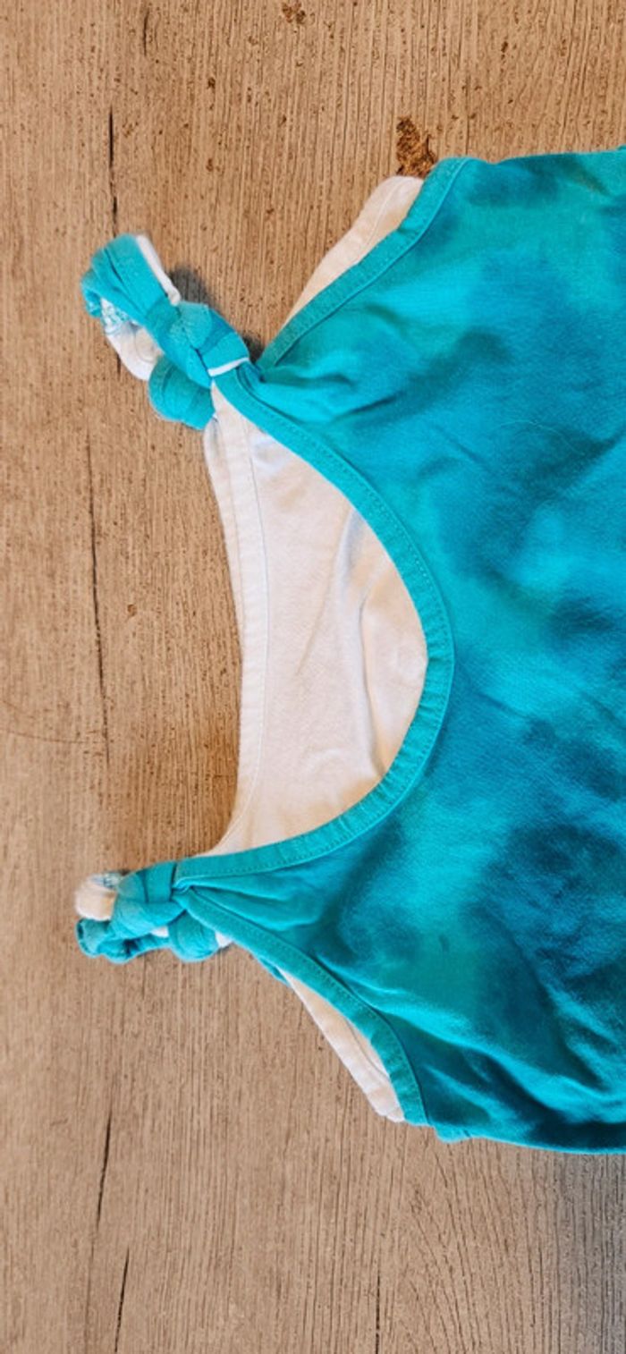 Débardeur turquoise avec t shirt blanc, In Extenso, taille 6 ans - photo numéro 5