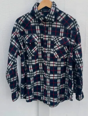 Lumberjack Flannel Plaid Polaire shirt chemise blue red black white Mens XL