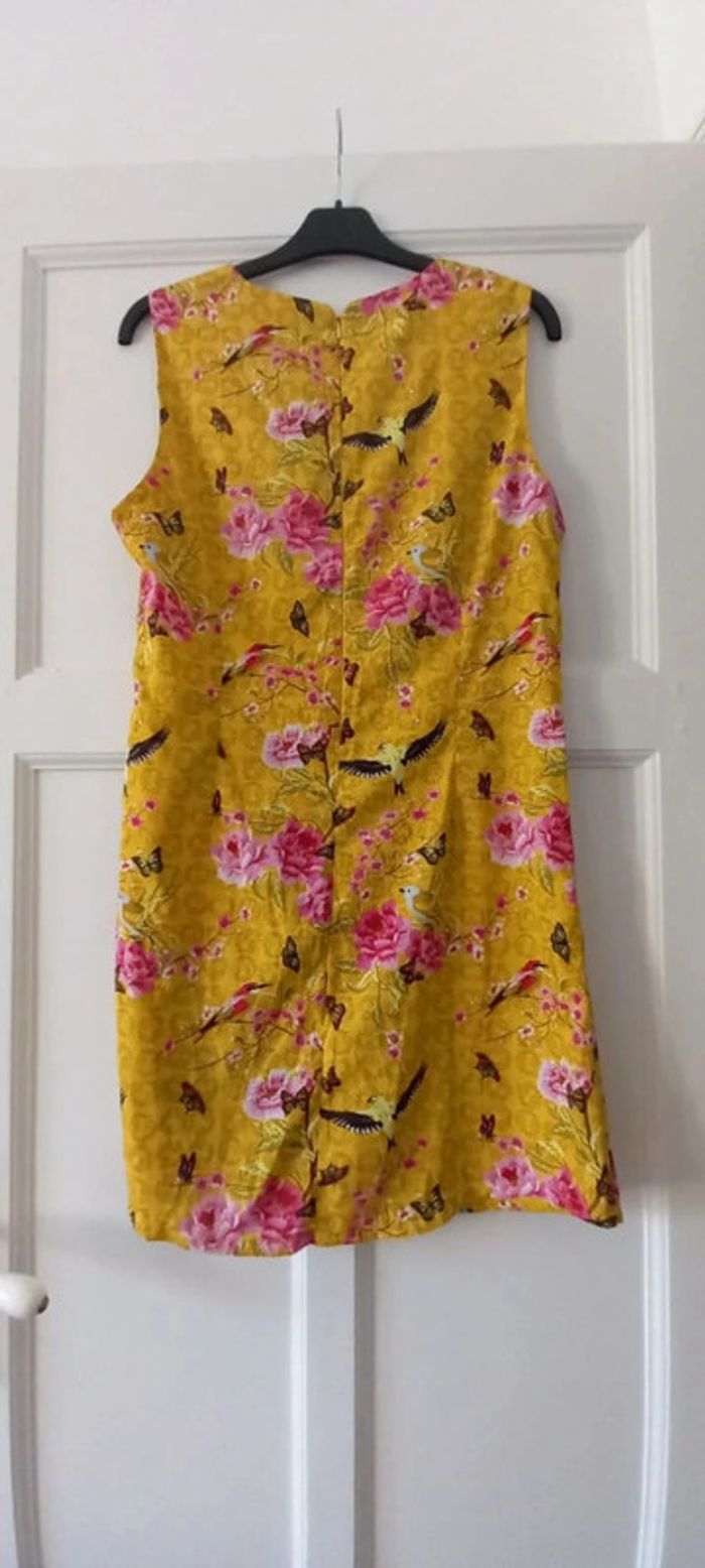 Robe Mela London jaune 42 imprimés fleuris - photo numéro 2