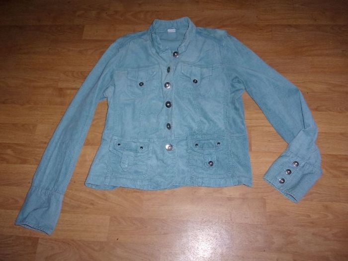 Veste MARKS & SPENCER velours bleu outremer taille 40 TBE