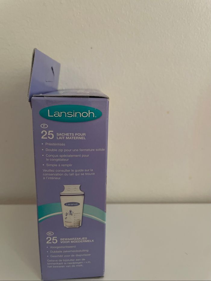 Sachets de conservation du lait maternel Lansinoh – 25 sachets à 6€ ( négociable) - photo numéro 3