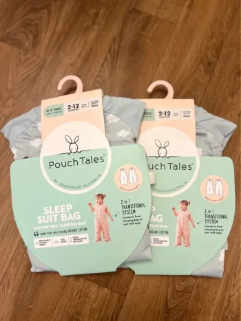(New) Pack of 2 summer baby sleep bags 2-12m