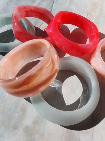 Bracelet manchette résine 