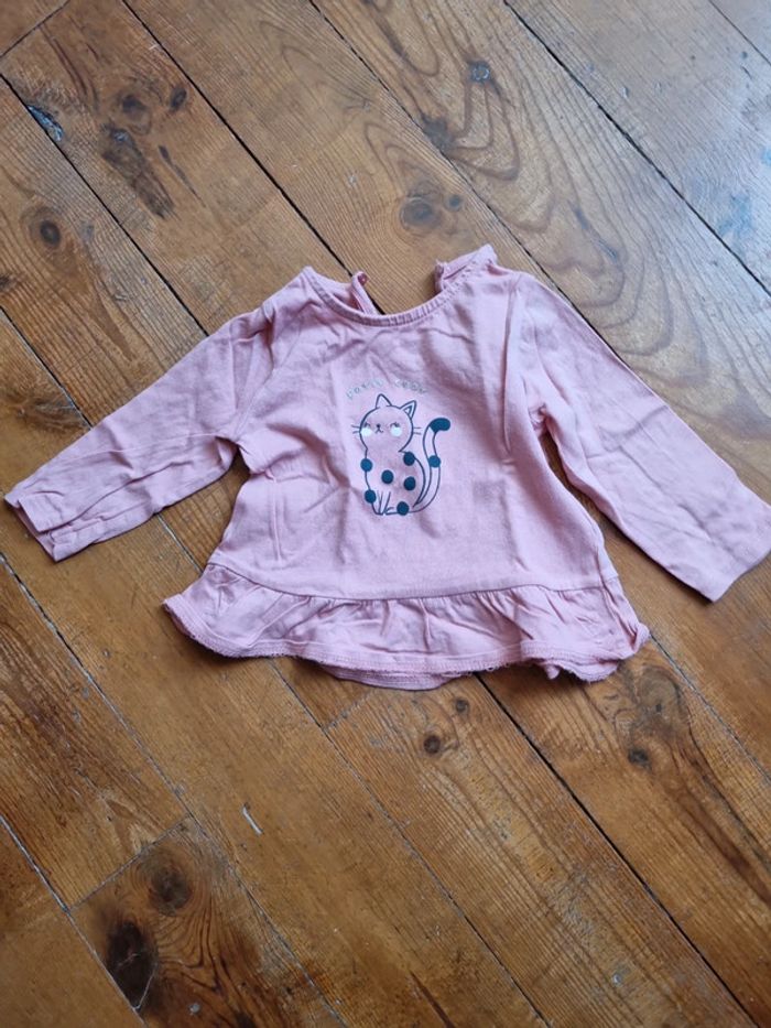 Lot 5 tee shirt manche longues 6 mois - photo numéro 6