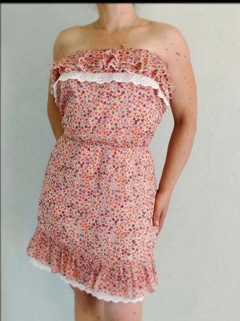 Robe bustier fleurie - Coton - Promod - 38 = 36 actuel - Excellent État