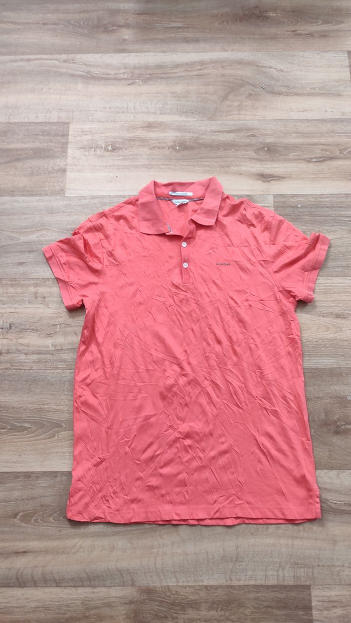 Vêtement Homme Polo orange Calvin Klein taille S #RETROSTREET - photo numéro 2