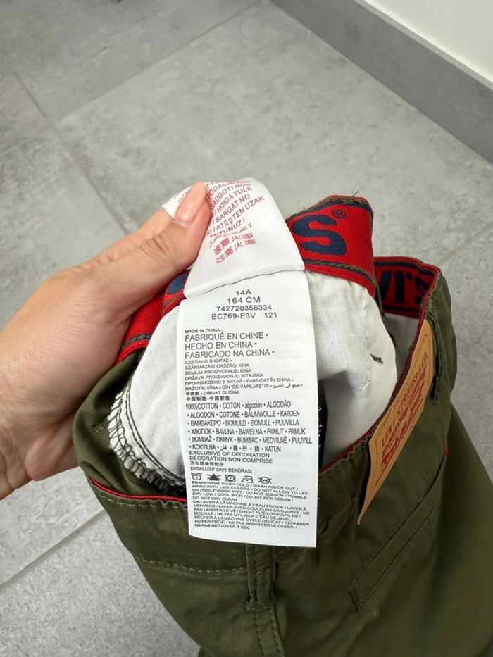 Short cargo Levi's kaki garçon 14 ans neuf - photo numéro 8