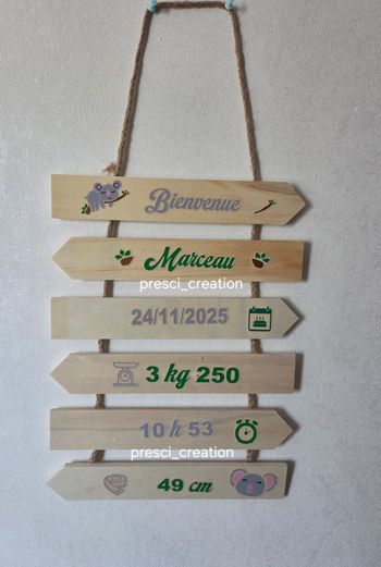 Panneau décoratif de naissance 