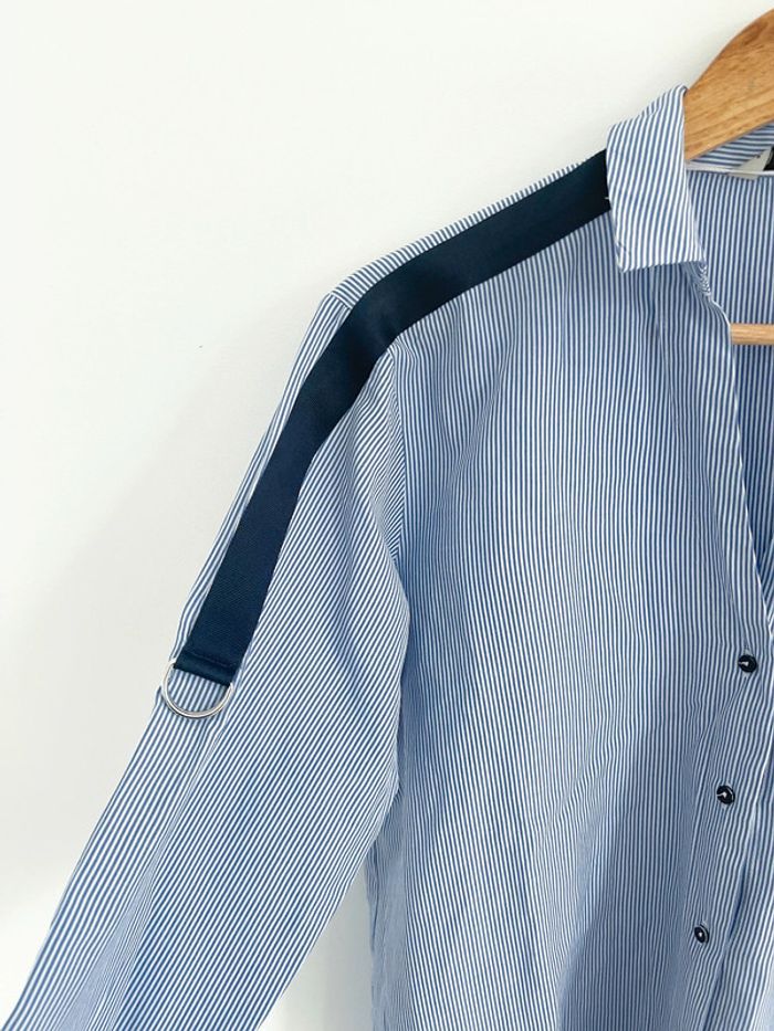 Chemise à rayures Zara bleu et blanc - photo numéro 2