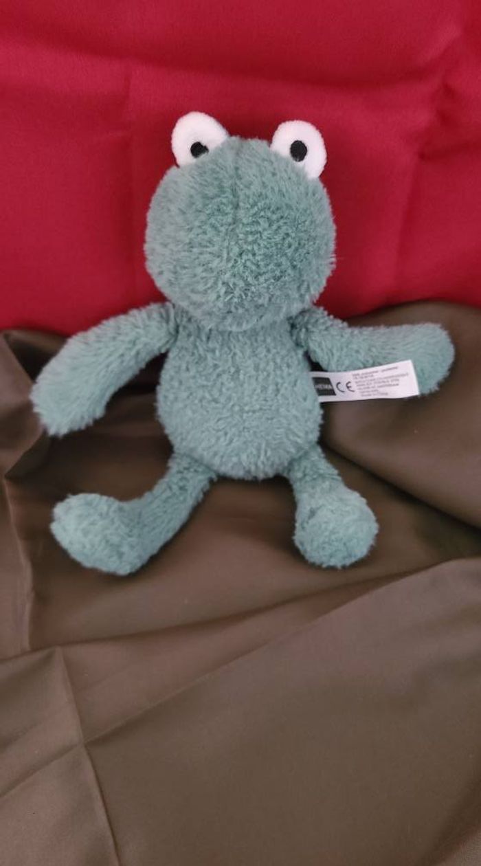 Doudou peluche grenouille verte HEMA - photo numéro 6