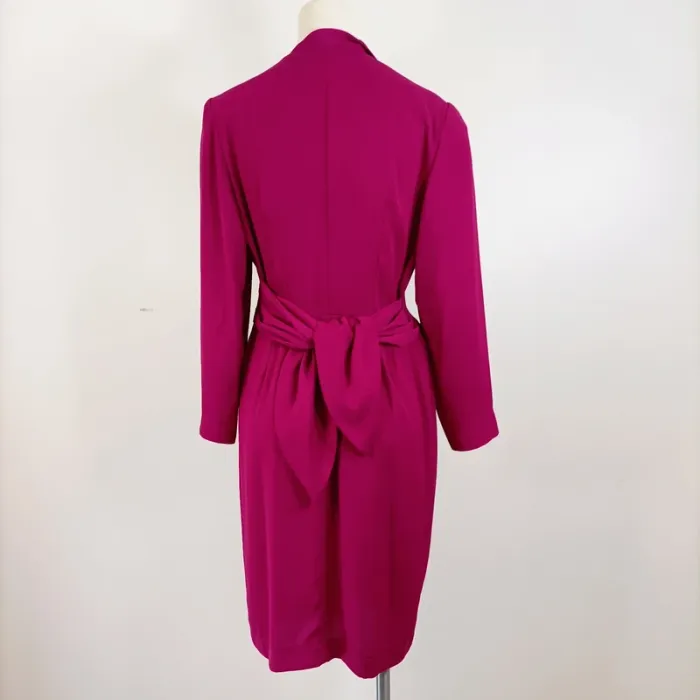 Robe blazer fuchsia à boutons bijoux dorés Vintage Élégante tendance - taille 42 estimée A668 - photo numéro 5