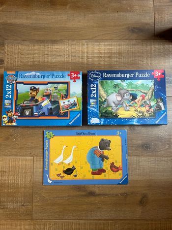 Lot de 3 puzzles de 12 pièces et 15 pièces 