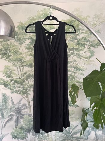 Robe de grossesse noire à bretelle large marque kiabi