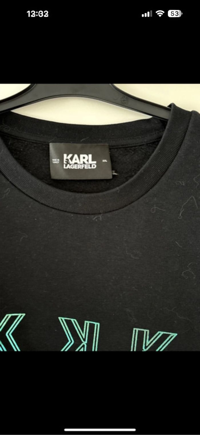 Sweat-shirt noir Karl Lagerfeld taille xxl - photo numéro 3