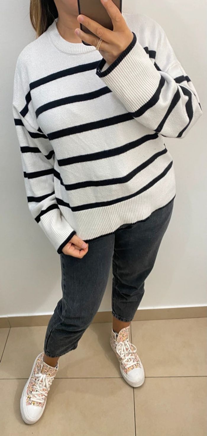 Superbe Pull Rayé Taille M - photo numéro 2