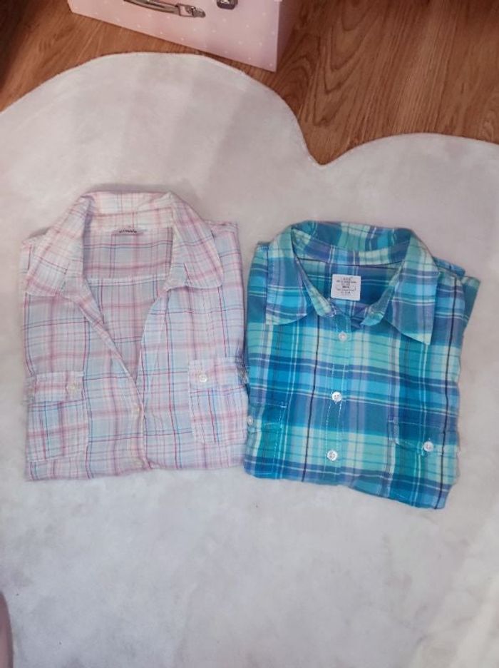 Lot de 2 chemises à carreaux, Pimkie et H&M, taille 40, TBE!