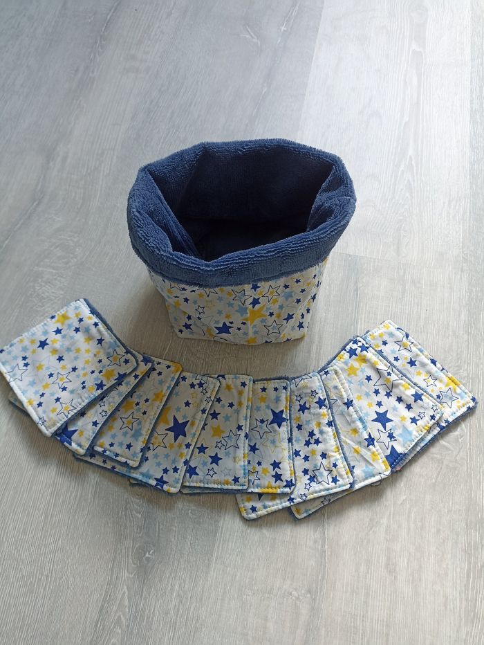 Panière et lingettes démaquillante lavable - photo numéro 2