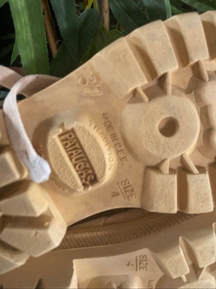 Pataugas original avec revers 37 toile beige - photo numéro 7
