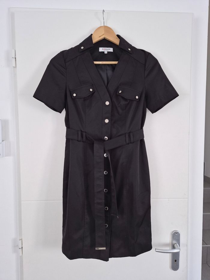 Robe chemise noire Morgan