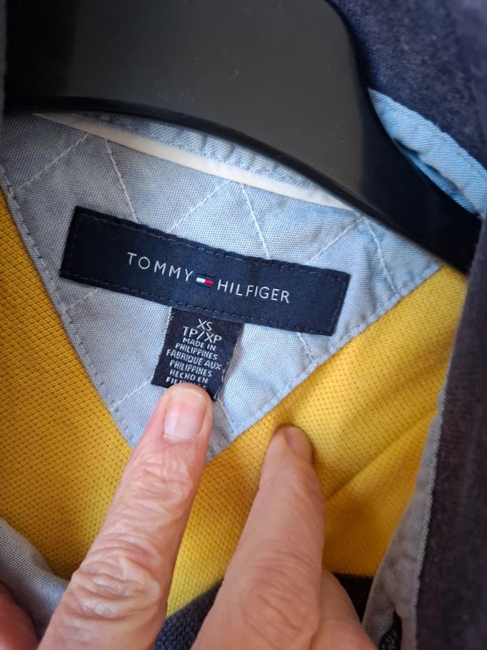 Polo jaune et bleu marine homme T XS - photo numéro 3