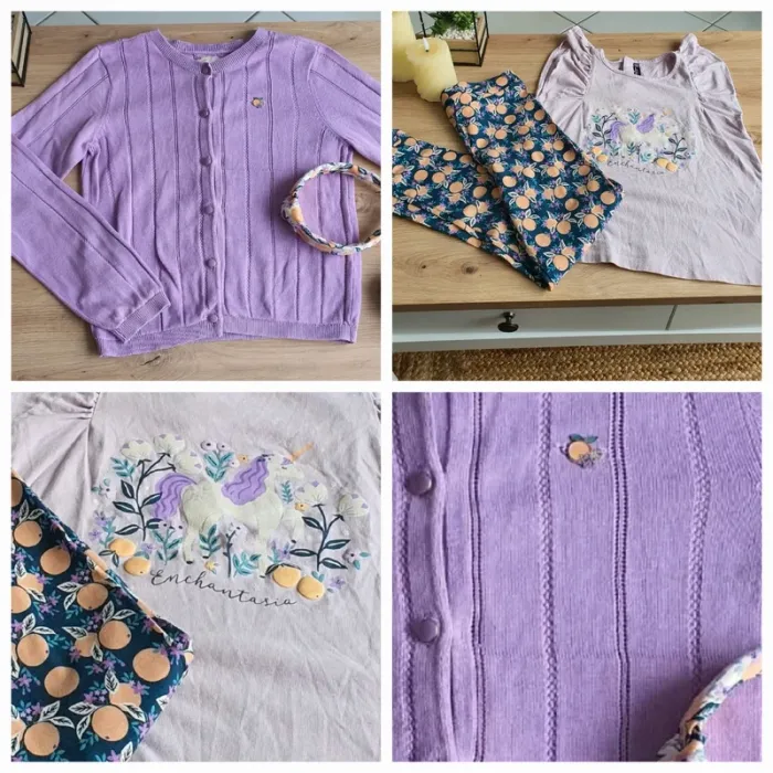 Lot gilet + legging + Tee-shirt et un lot de chouchous taille 10 ans en très bon état