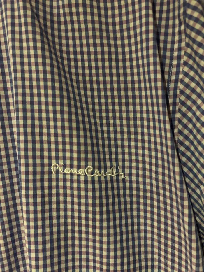 Chemise à carreaux manches courtes homme,Pierre Cardin taille XL - photo numéro 2