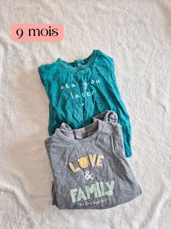 Lot 2 pyjamas fins kiabi 9 mois