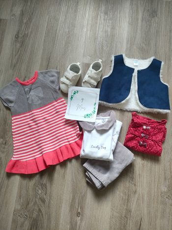 Lot 6 pièces bébé fille 9 mois