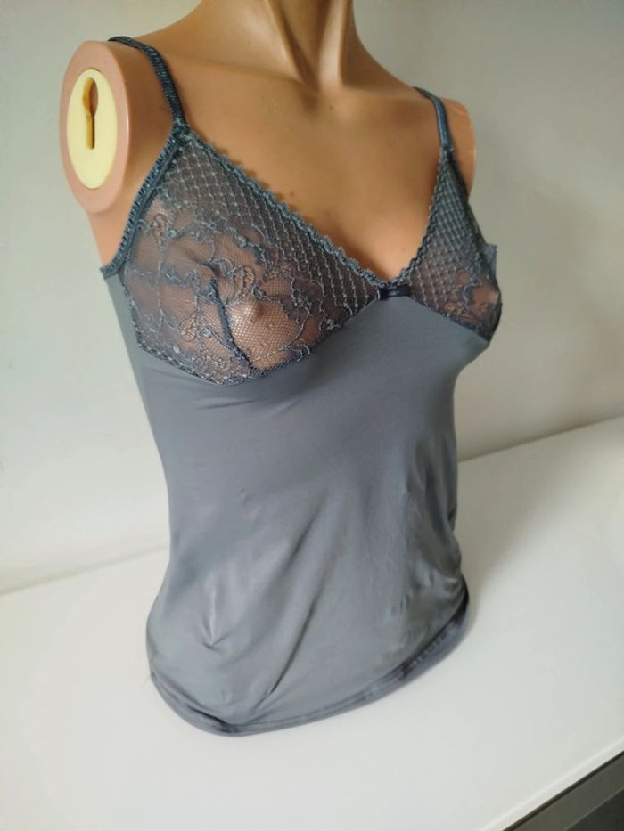 #caraco#gris#dentelle