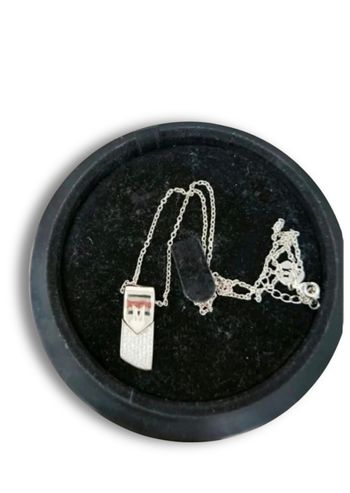 Chaine + pendentif en argent rhodié Victoria Magdalena