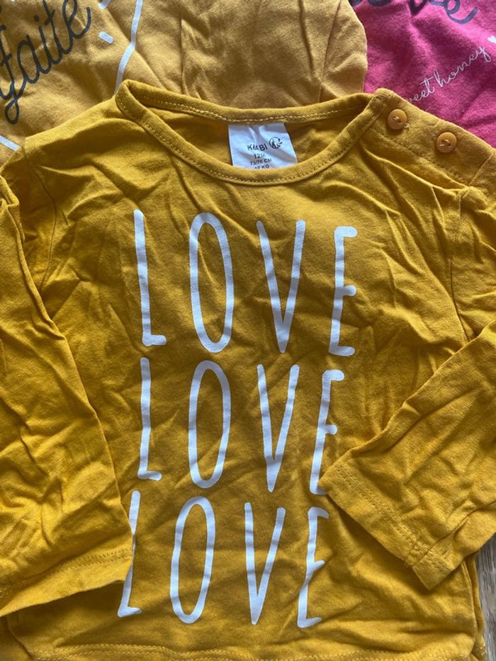 Lot de 3 t-shirt ML taille 12 mois - photo numéro 5