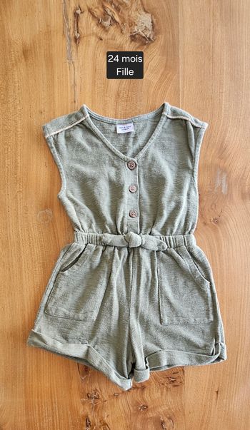 Combi short bébé fille