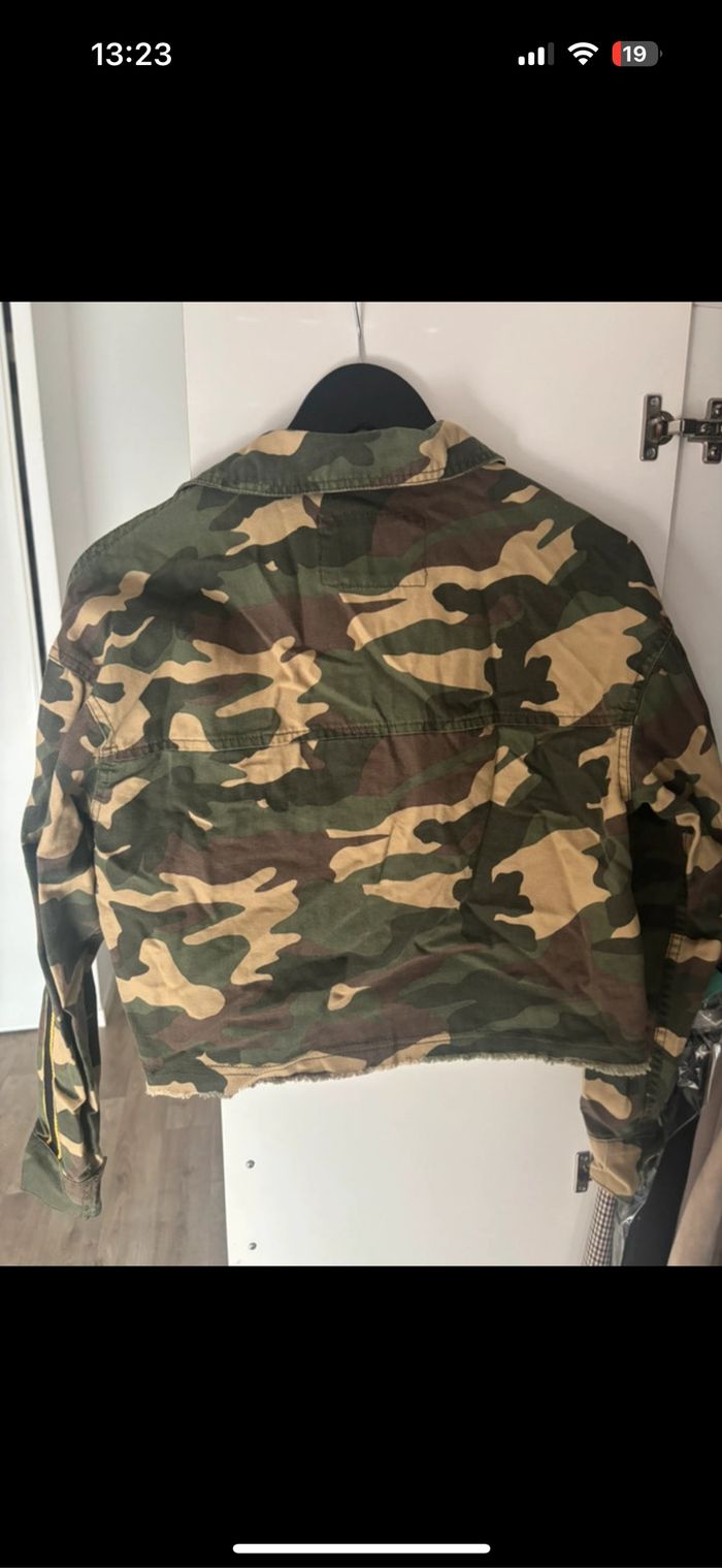 Veste mi saison imprimé militaire - photo numéro 2