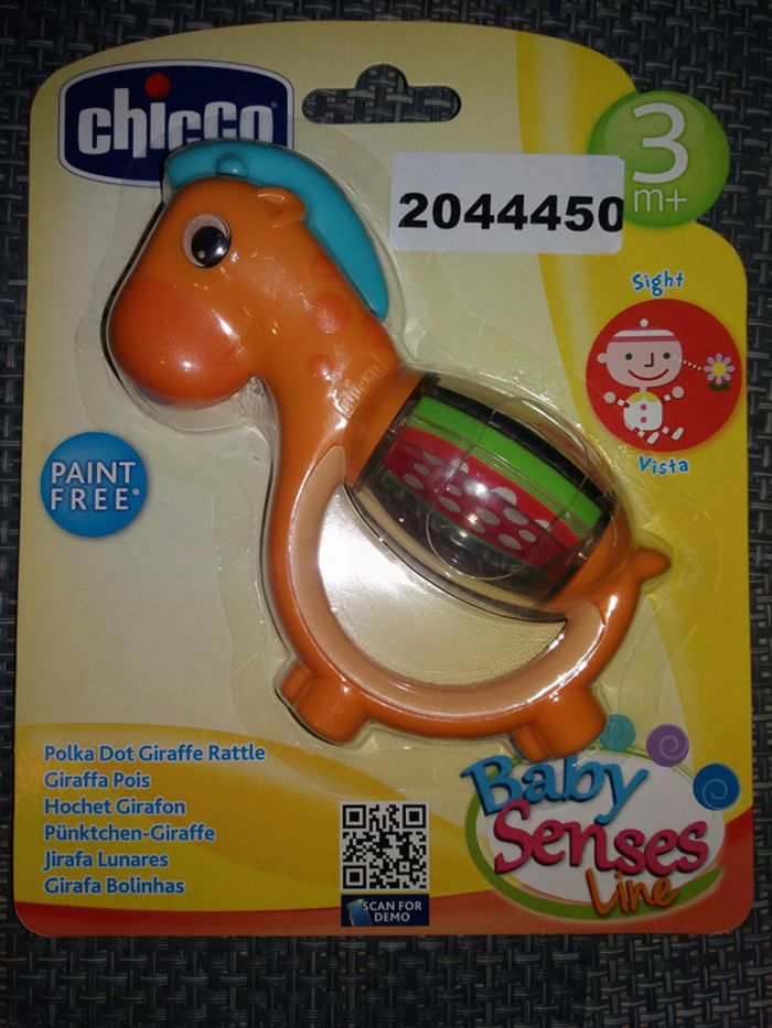 hochet girafon chicco 3m+ neuf