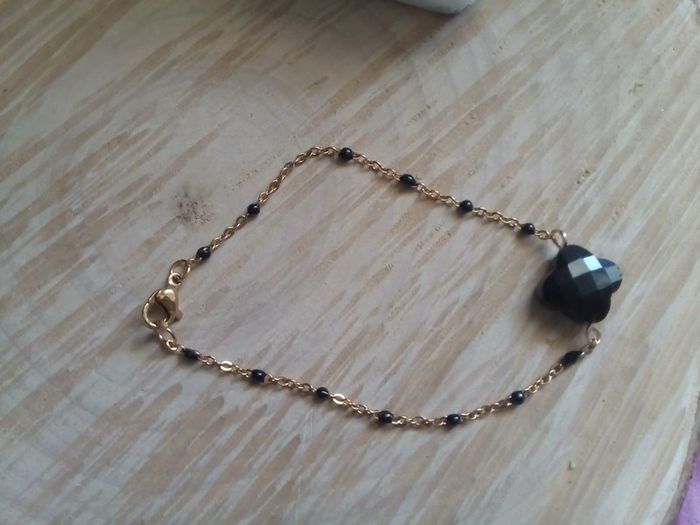 Bracelet trèfle obsidienne - photo numéro 3
