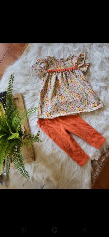 Ensemble orange 12 mois