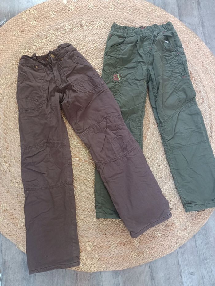 Lot de deux pantalons doublés polaires 10 ans - photo numéro 3