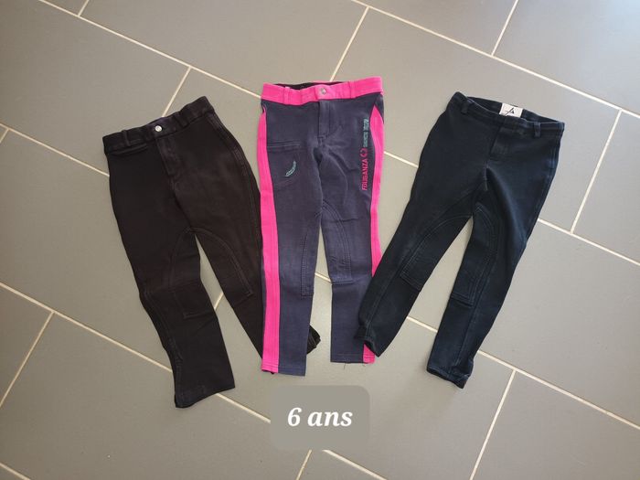 Lot 3 pantalons équitation taille 6 ans