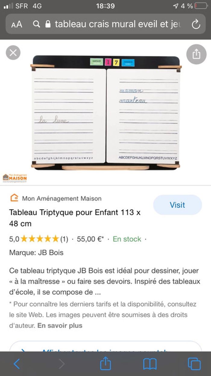 Tableau craie ou feutre - photo numéro 3