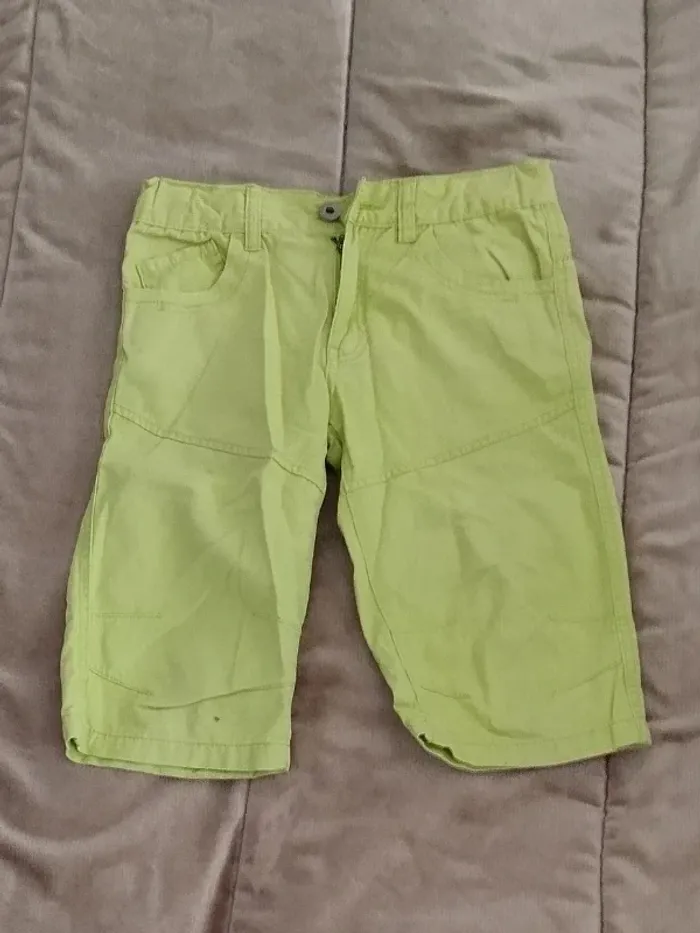 Pantacourt Inextenso jaune vert garçon 10 ans - photo numéro 8