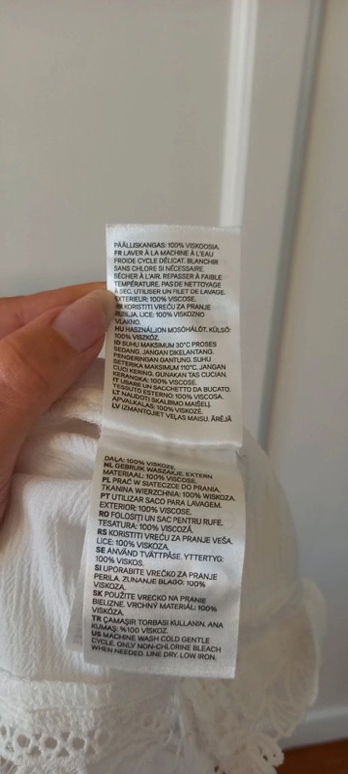 Top sans manches blanc avec dentelles H&M 36 - photo numéro 5