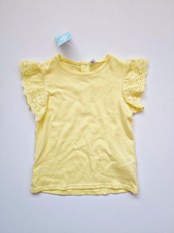 Tex Baby - Tee-shirt manches volants - Jaune - Neuf avec étiquette ! (3ans)