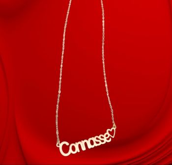 Collier doré pour femme "connasse"