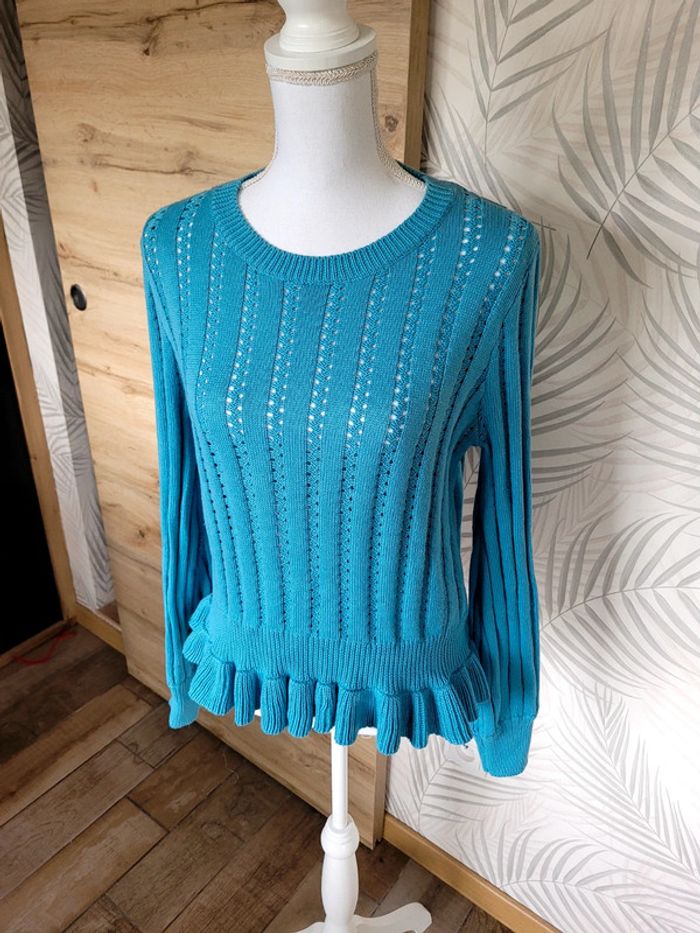 Jolie pull femme taille L bleu Camaïeu - photo numéro 2