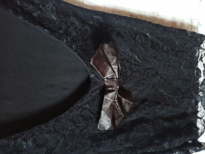 Mini Robe Dentelle Noire Dos Nu Femme Taille S - photo numéro 5