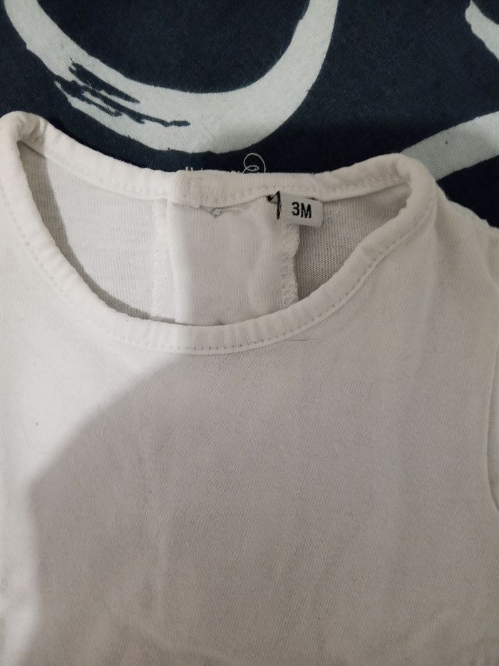 T-shirt blanc _ 3 mois - photo numéro 2